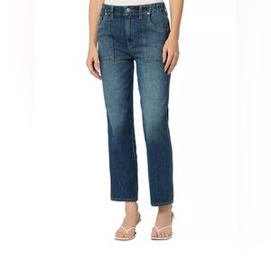 NWT Hudson Women's Remi Straight-Leg Elastic-Waist Ankle Jeans